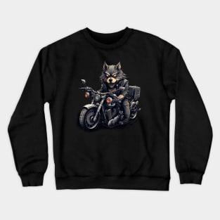 Fox Biker Retro Motorcycle Crewneck Sweatshirt